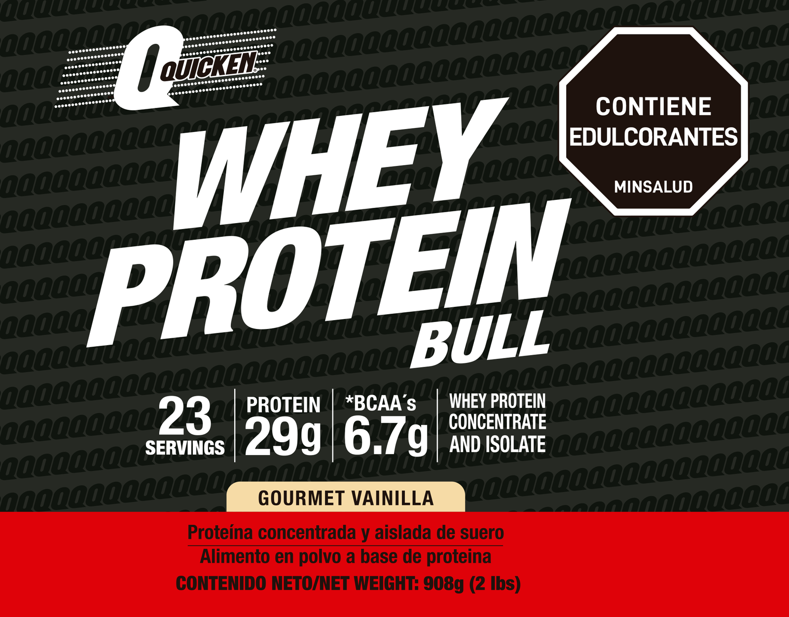 Proteína en polvo Quicken Bull Bull para corredores 2 lbs, 908g - Image 2