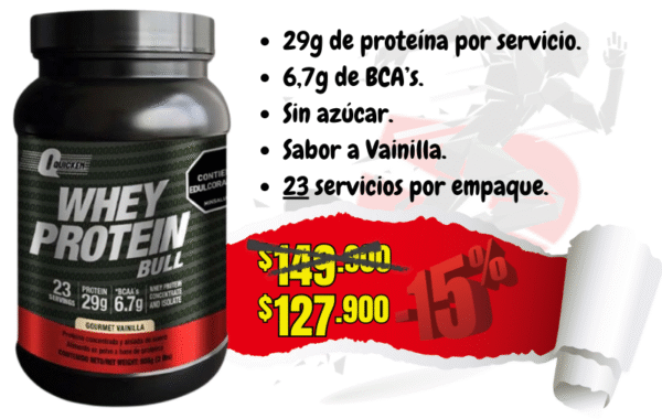 Proteína en polvo Quicken Bull Bull para corredores 2 lbs, 908g - Image 8
