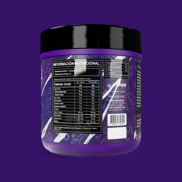 Creatina para corredores CRTNE HCL de Hyper 480g - Image 2