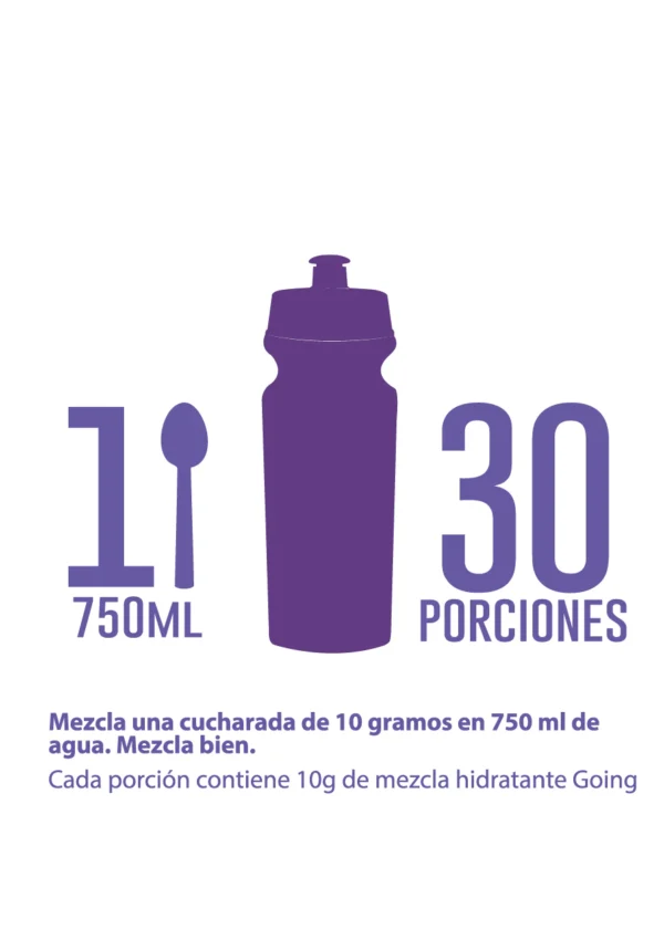 Hidratante Going para runners con Electrolitos x 30 porciones – Sabor a Uva - Image 3