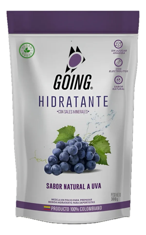 Hidratante Going para runners con Electrolitos x 30 porciones – Sabor a Uva