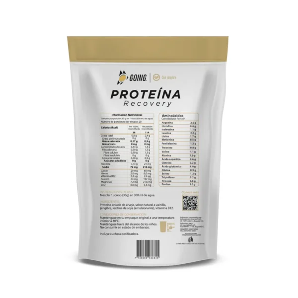 Bolsa de proteína vegana x 20 porciones - sabor a VAINILLA - Image 2