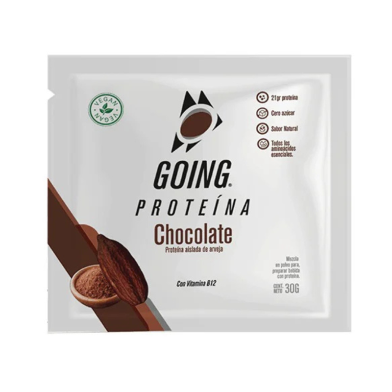 Sachet de proteína vegana x 12 unidades - sabor a CHOCOLATE