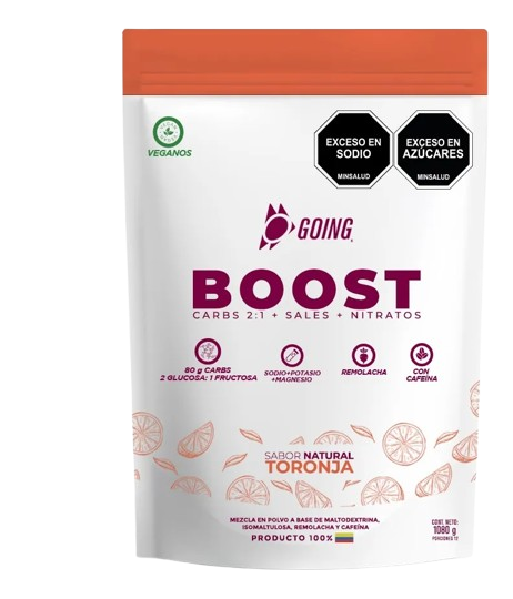 Boost Going – Carbohidratos x 12 porciones • Sabor Toronja con Cafeína 🍊⚡